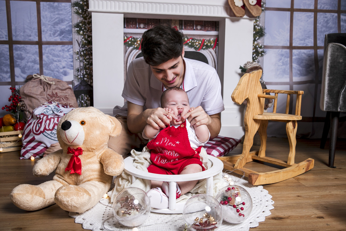 Brayan 4 meses - Ensaio de natal 2024
