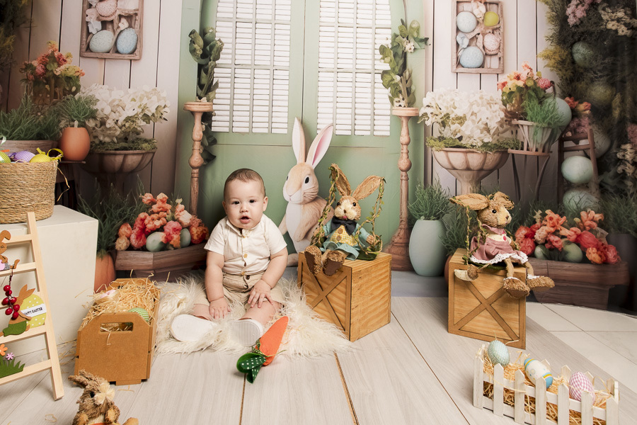 Bryan 7 meses - Ensaio da Páscoa 2025