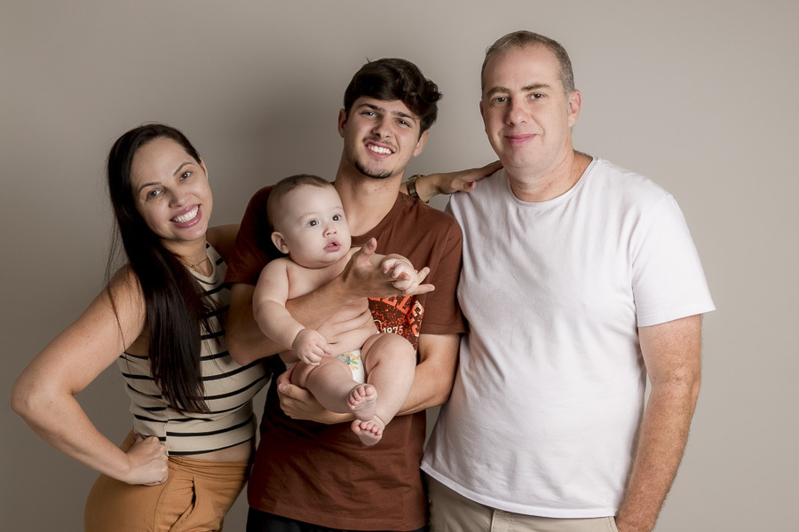 Bryan 7 meses - Ensaio com a família 