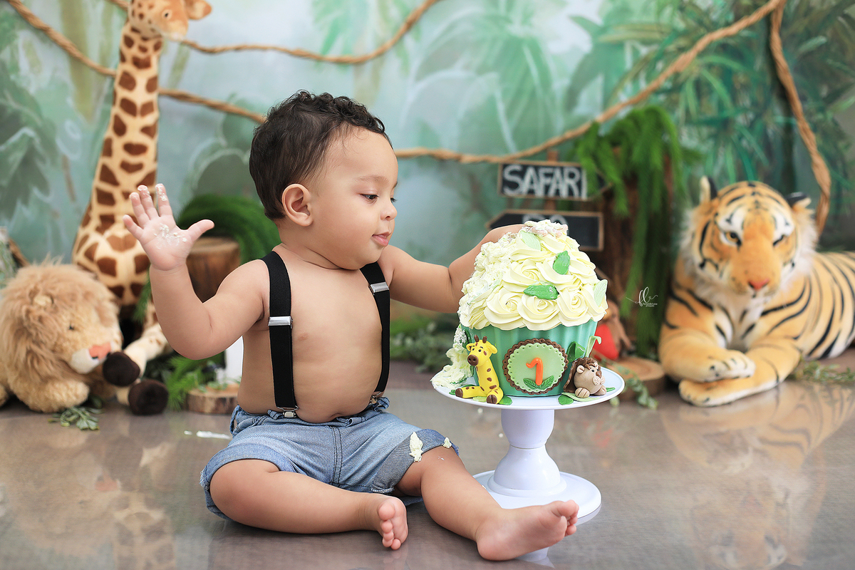 smash, smash the cake, ideias safari, ideias no tema safari, sessão do bolinho, cake smash, smash the cake tema safari , smash the cake cenário safari, selva,bolo safari ,smash the cake para menino,sessão de um ano no tema safari,safari, bichos, animais