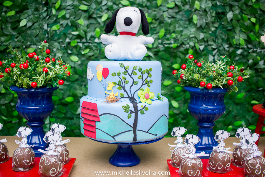 Fotografia de Festa Infantil tema turma do Snoopy no buffet kairós em Diadema - SP