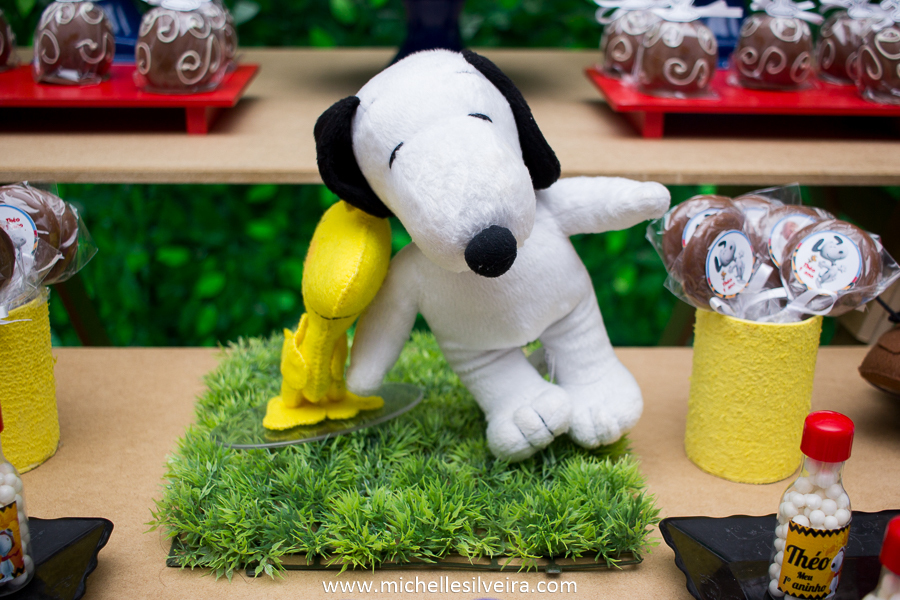 Fotografia de Festa Infantil tema turma do Snoopy no buffet kairós em Diadema - SP
