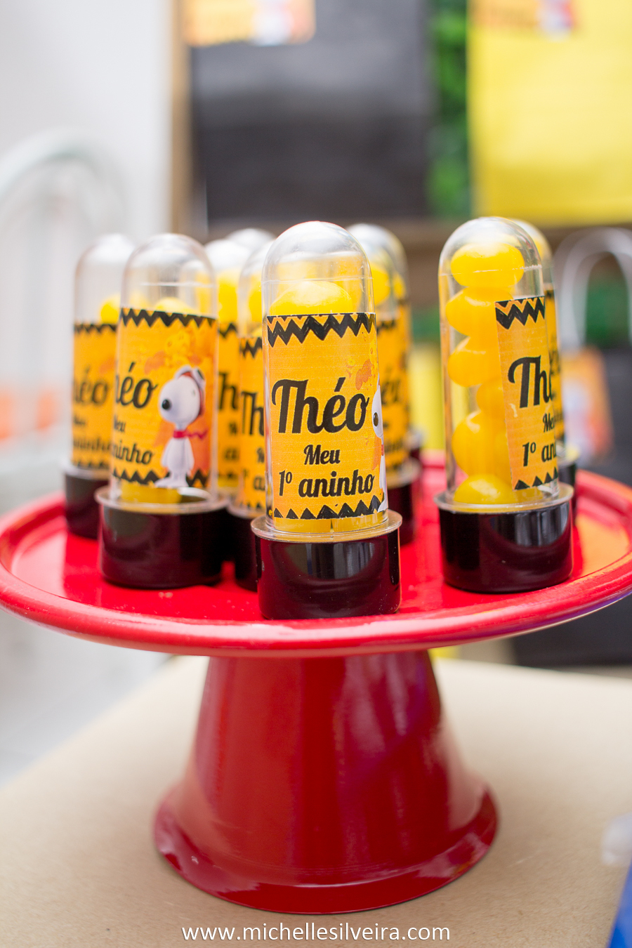 Fotografia de Festa Infantil tema turma do Snoopy no buffet kairós em Diadema - SP