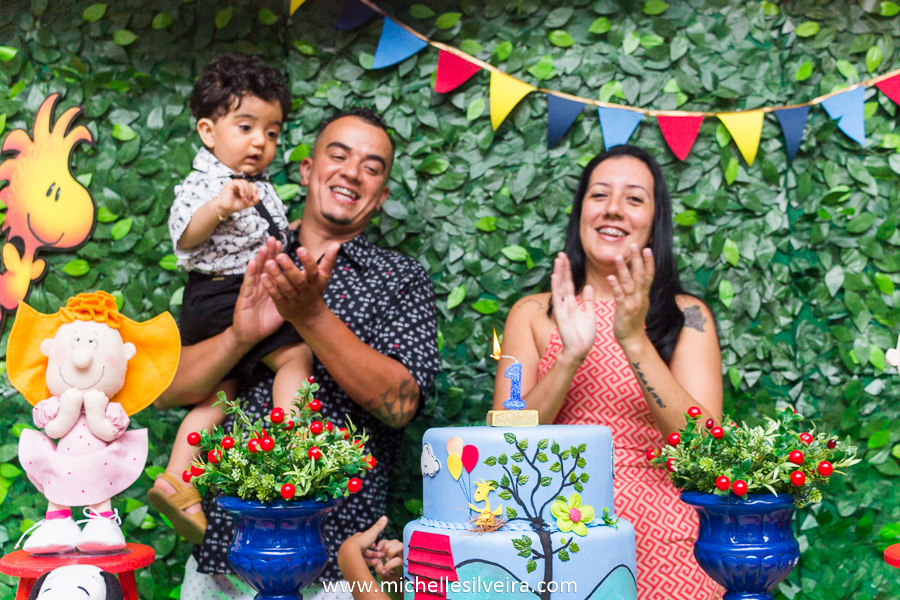 Fotografia de Festa Infantil tema turma do Snoopy no buffet kairós em Diadema - SP