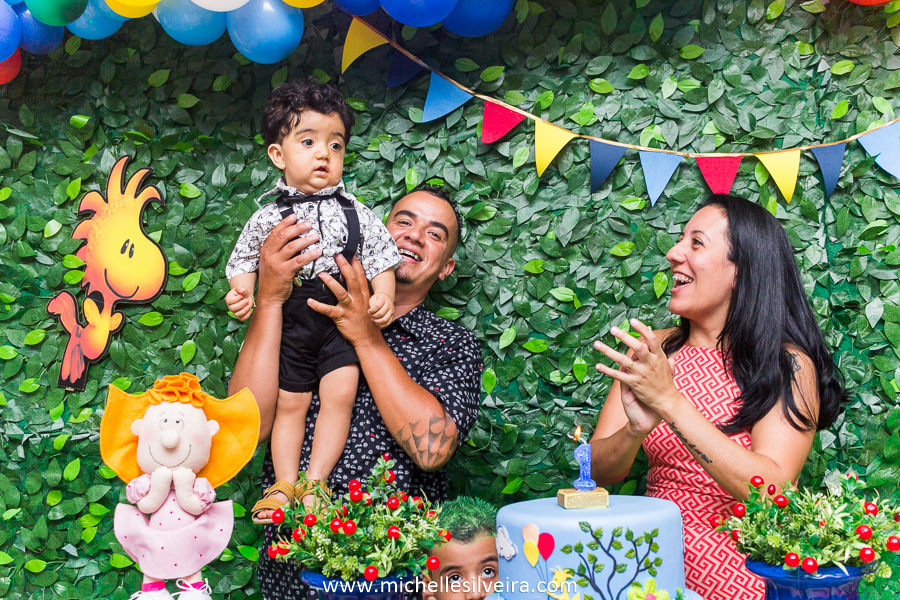 Fotografia de Festa Infantil tema turma do Snoopy no buffet kairós em Diadema - SP