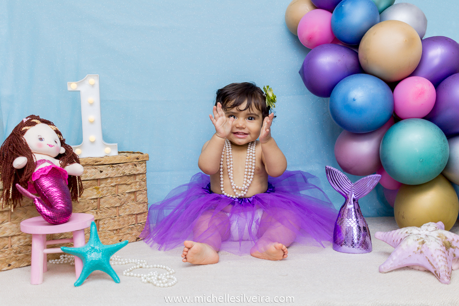 ensaio fotografico smash the cake em são paulo tema sereia