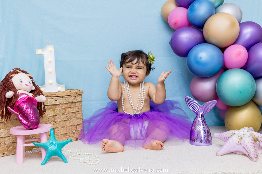 ensaio fotografico smash the cake em são paulo tema sereia