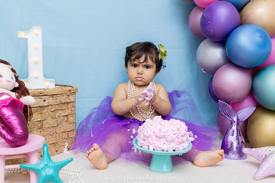 ensaio fotografico smash the cake em são paulo tema sereia