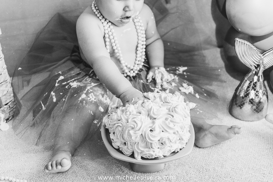 ensaio fotografico smash the cake em são paulo tema sereia