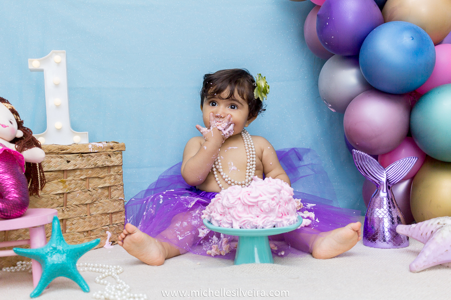 ensaio fotografico smash the cake em são paulo tema sereia