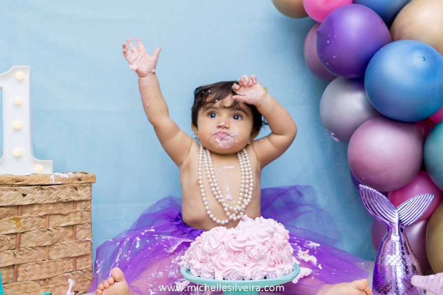 ensaio fotografico smash the cake em são paulo tema sereia