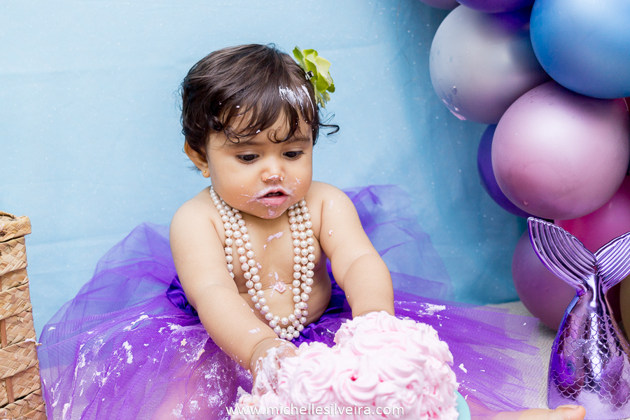 ensaio fotografico smash the cake em são paulo tema sereia