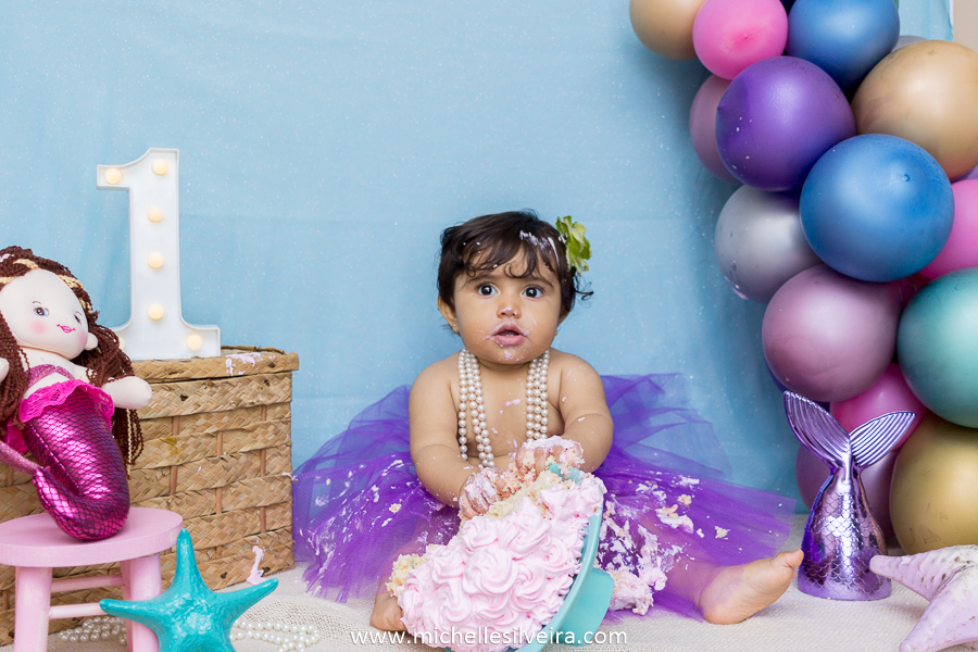 ensaio fotografico smash the cake em são paulo tema sereia