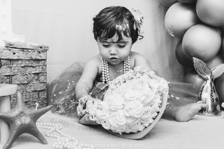 ensaio fotografico smash the cake em são paulo tema sereia