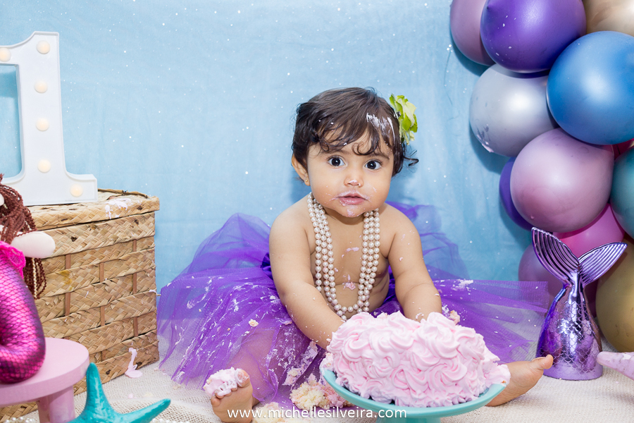 ensaio fotografico smash the cake em são paulo tema sereia