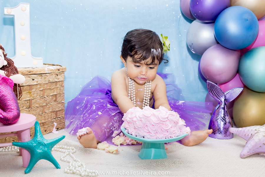 ensaio fotografico smash the cake em são paulo tema sereia