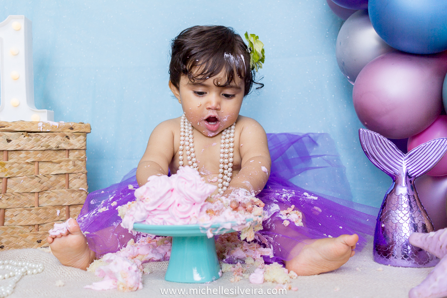 ensaio fotografico smash the cake em são paulo tema sereia
