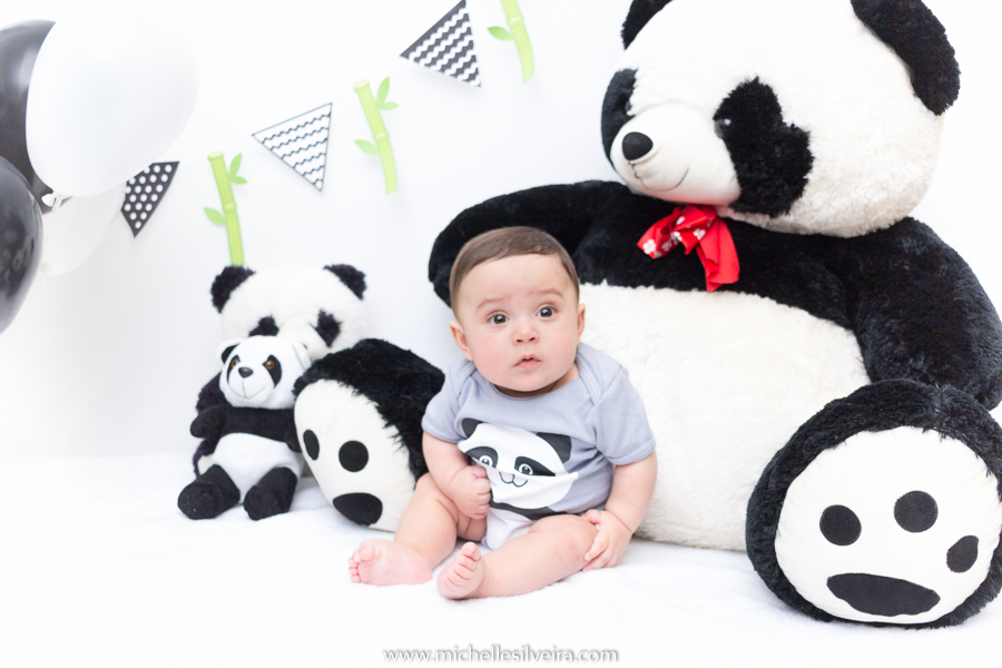 ensaio de 6 meses - acompanhamneto mensal na zona sul de são paulo - michelle silveira fotografia - tema panda