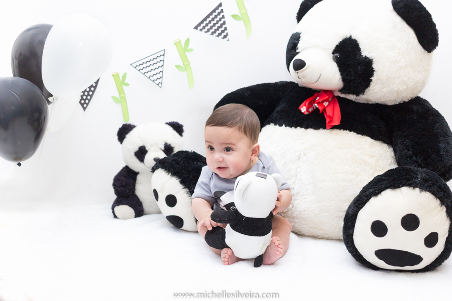 ensaio de 6 meses - acompanhamneto mensal na zona sul de são paulo - michelle silveira fotografia - tema panda