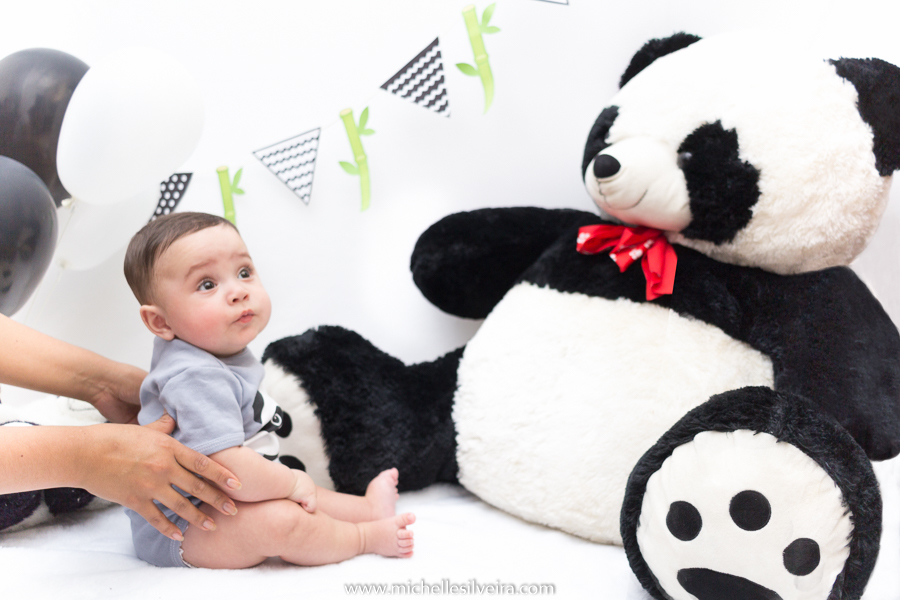 ensaio de 6 meses - acompanhamneto mensal na zona sul de são paulo - michelle silveira fotografia - tema panda
