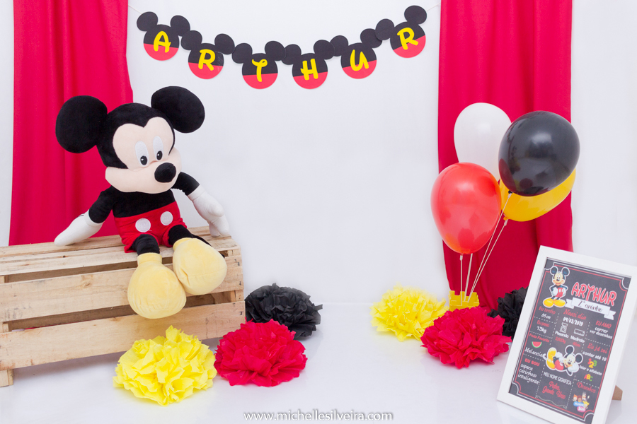 ensaio fotografico infantil tema mickey mouse - arthur 2 anos - em diadema - michellesilveirafotografia