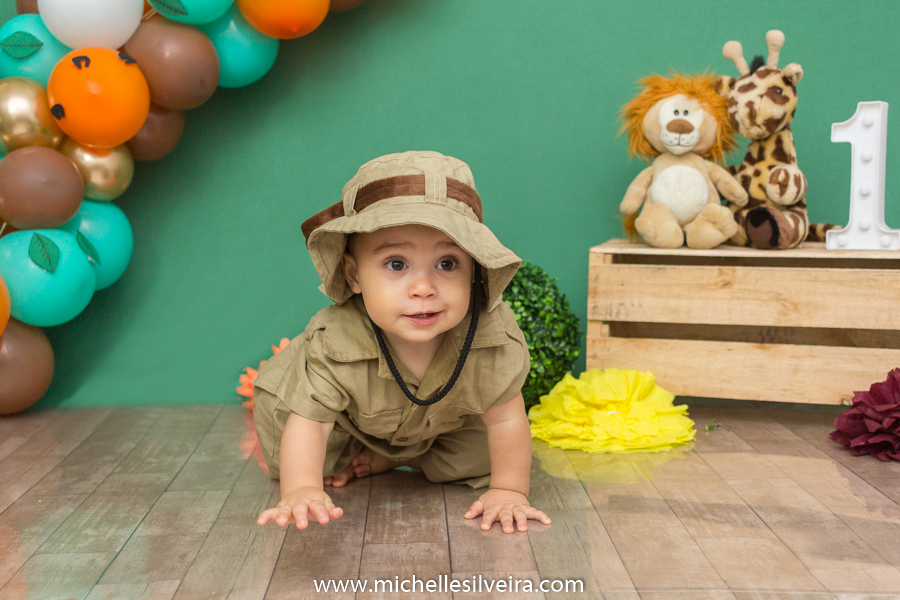 Smash the cake do Bernardo tema safari michelle silveira fotografia