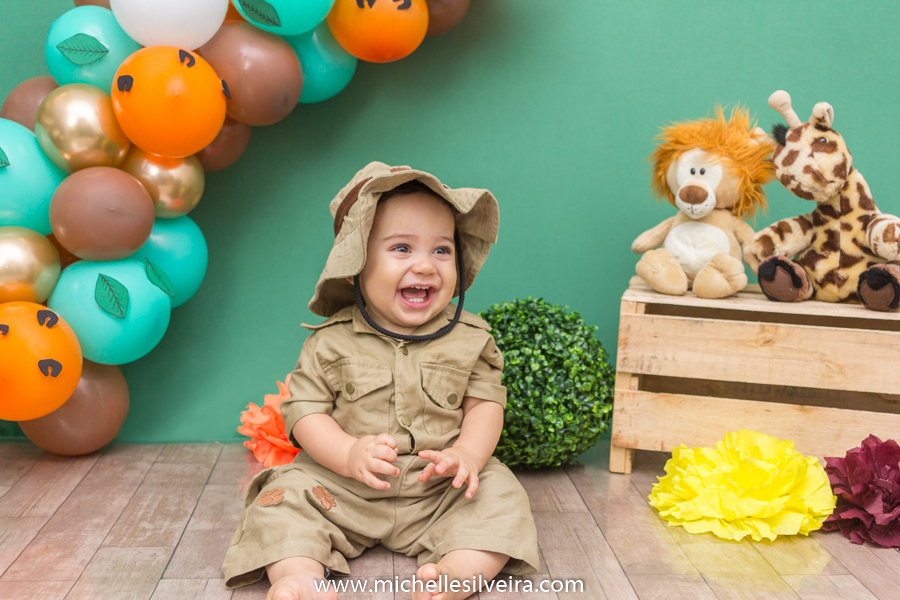 Smash the cake do Bernardo tema safari michelle silveira fotografia