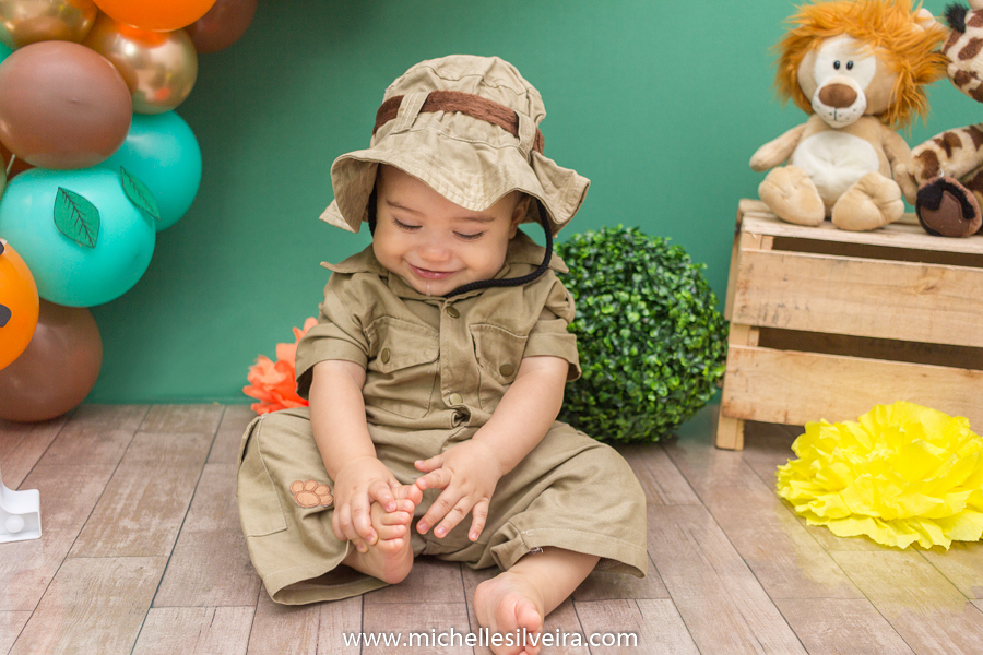 Smash the cake do Bernardo tema safari michelle silveira fotografia