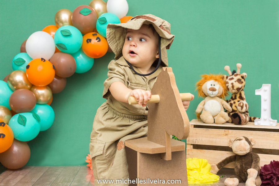 Smash the cake do Bernardo tema safari michelle silveira fotografia