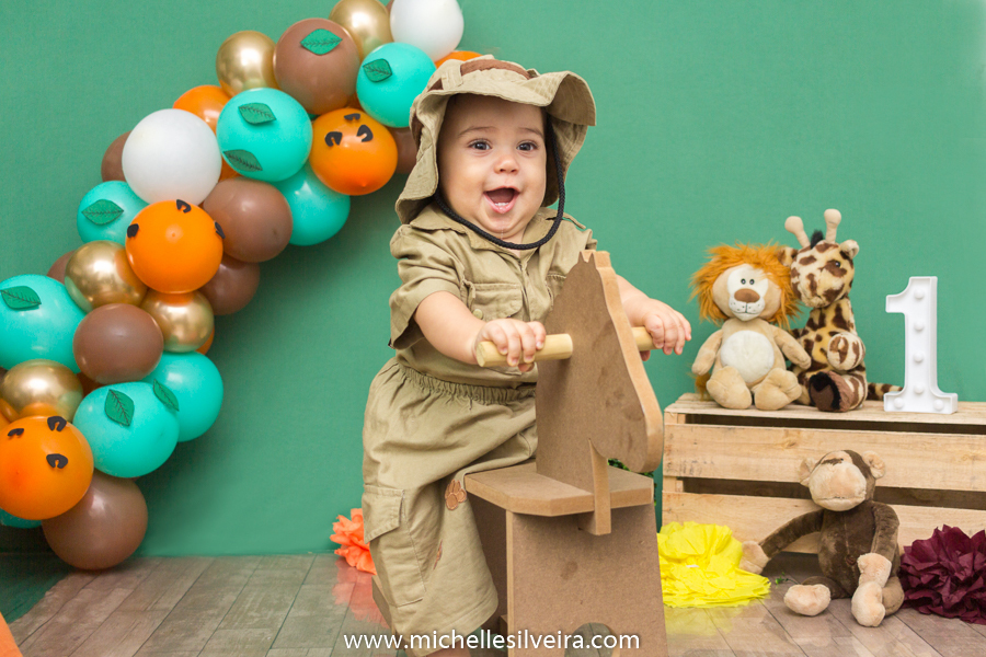 Smash the cake do Bernardo tema safari michelle silveira fotografia