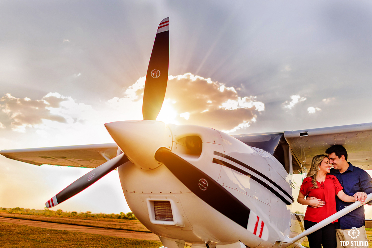 Ensaio de piloto de avião Aero clube 
