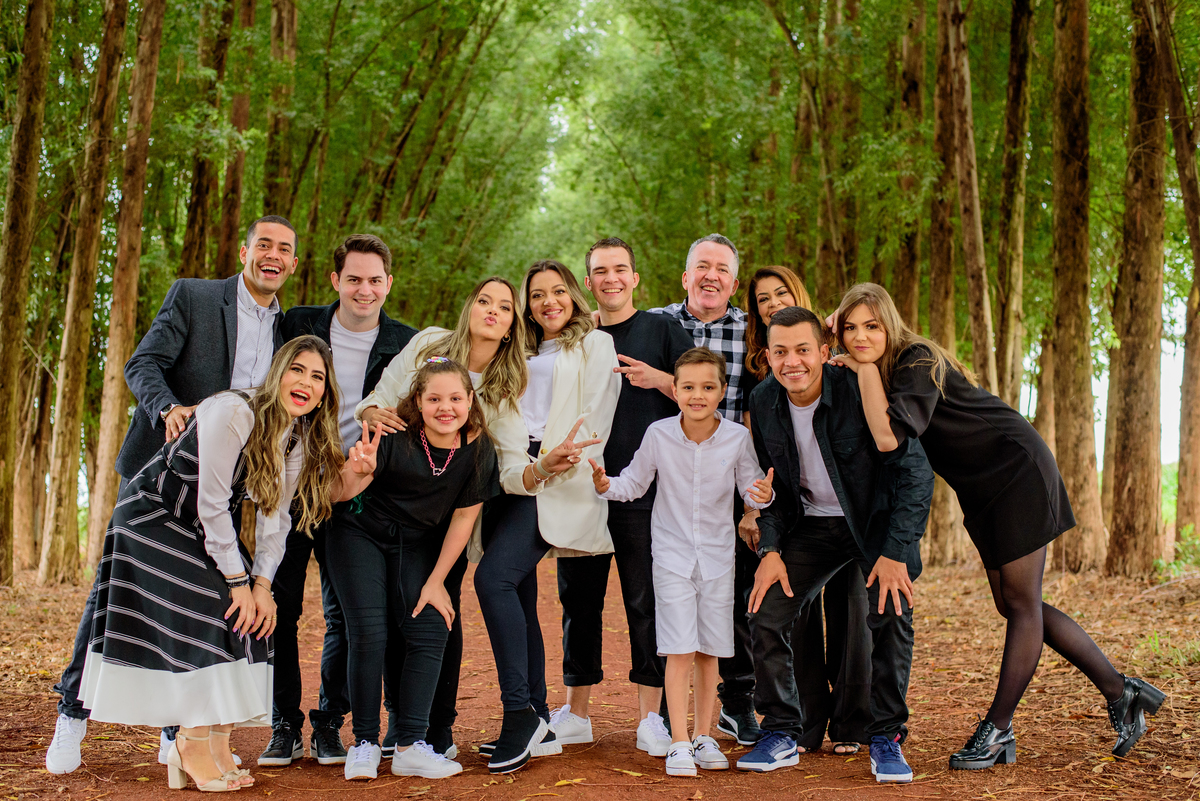 Ensaio gestante + família