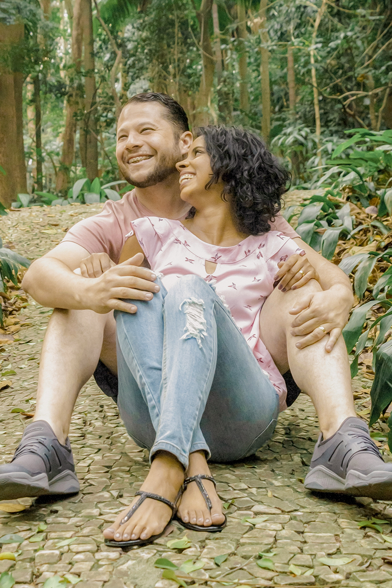 Ensaio de casal no Parque Trianon em São Paulo/SP