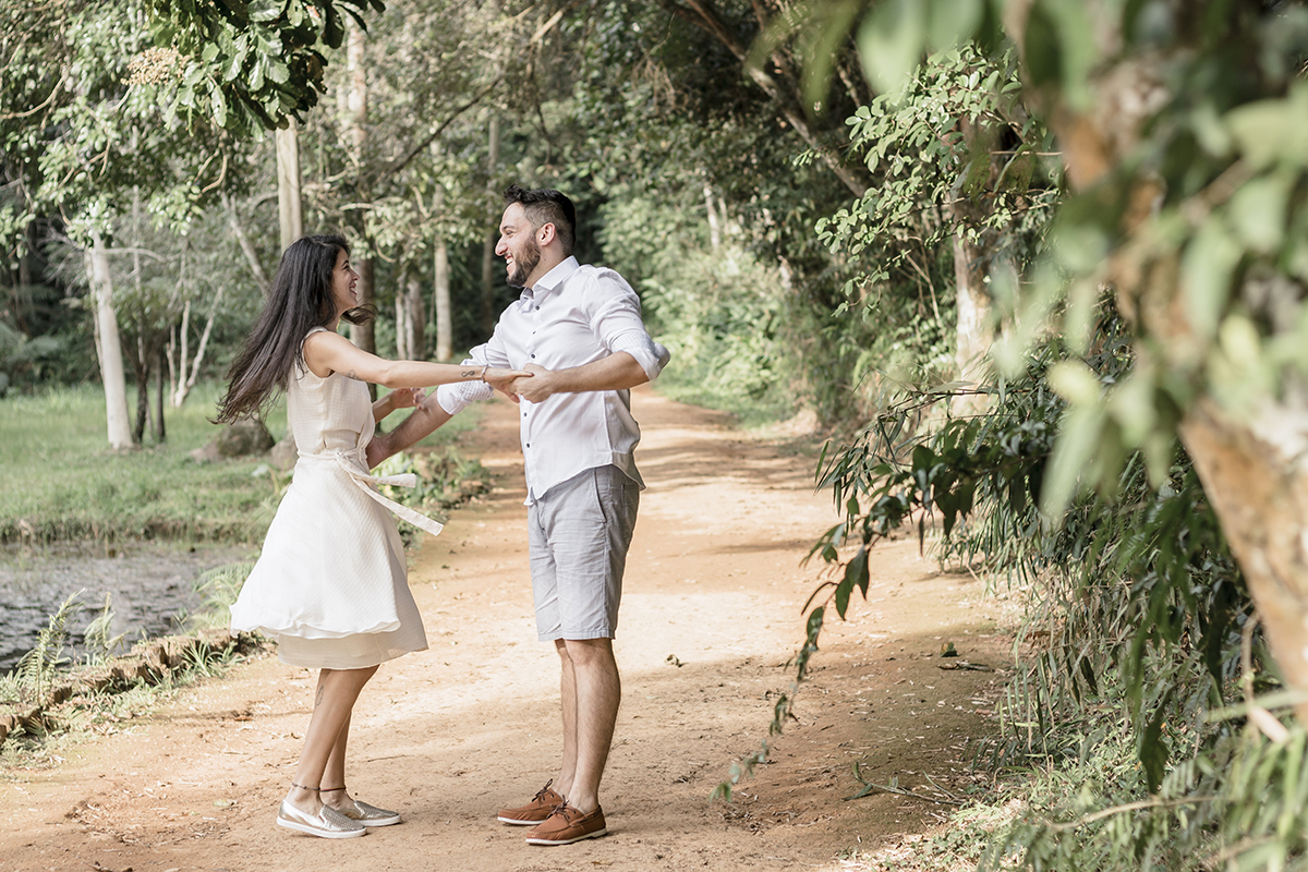 Ensaio de casal no Jardim Botânico em São Paulo/SP