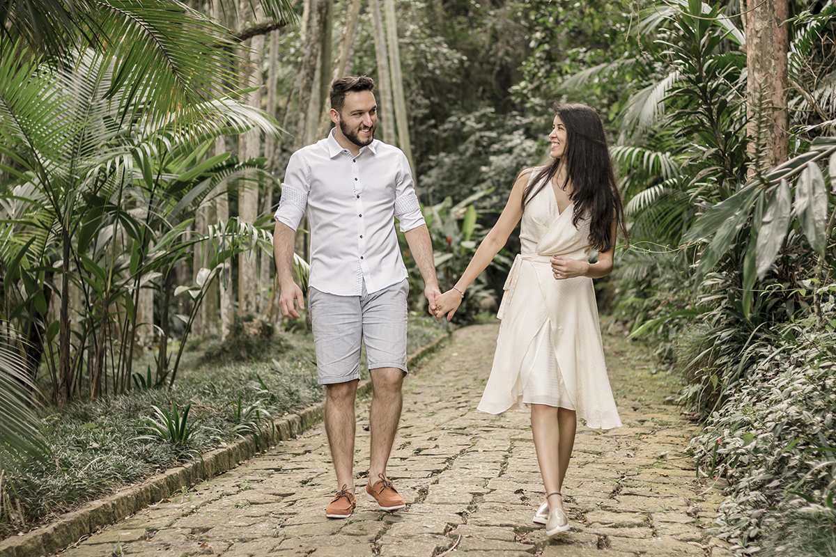 Ensaio de casal no Jardim Botânico em São Paulo/SP