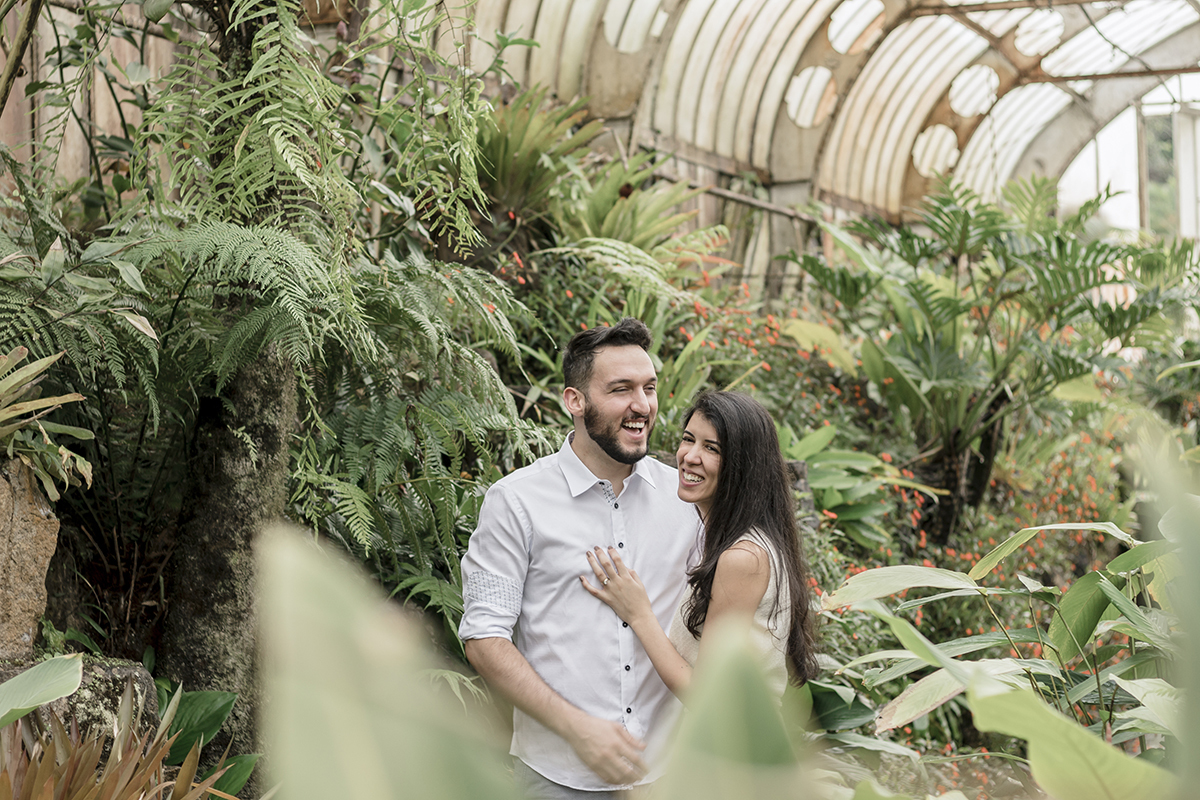 Ensaio de casal no Jardim Botânico em São Paulo/SP
