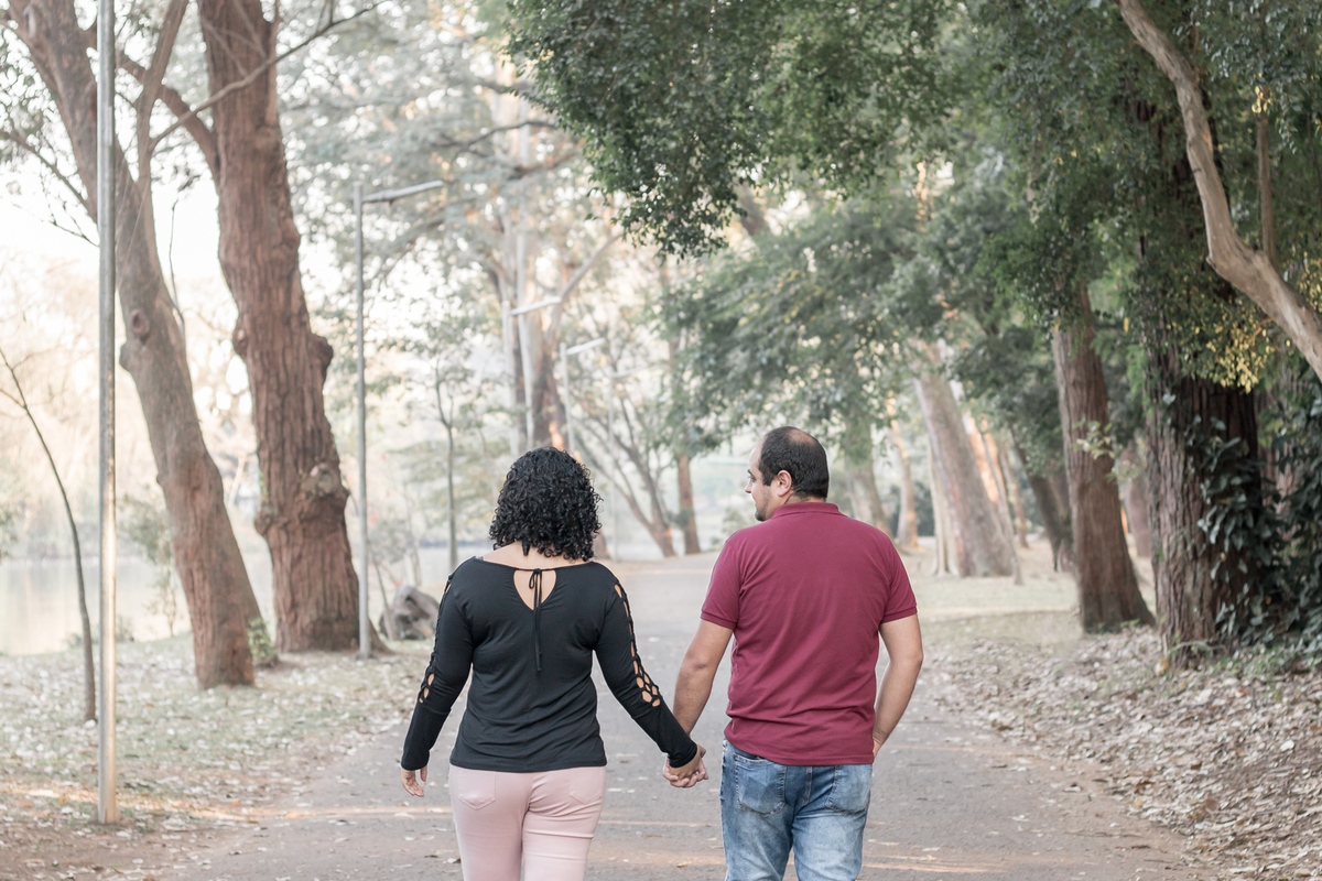 Ensaio de casal no Parque Ibirapuera em São Paulo/SP