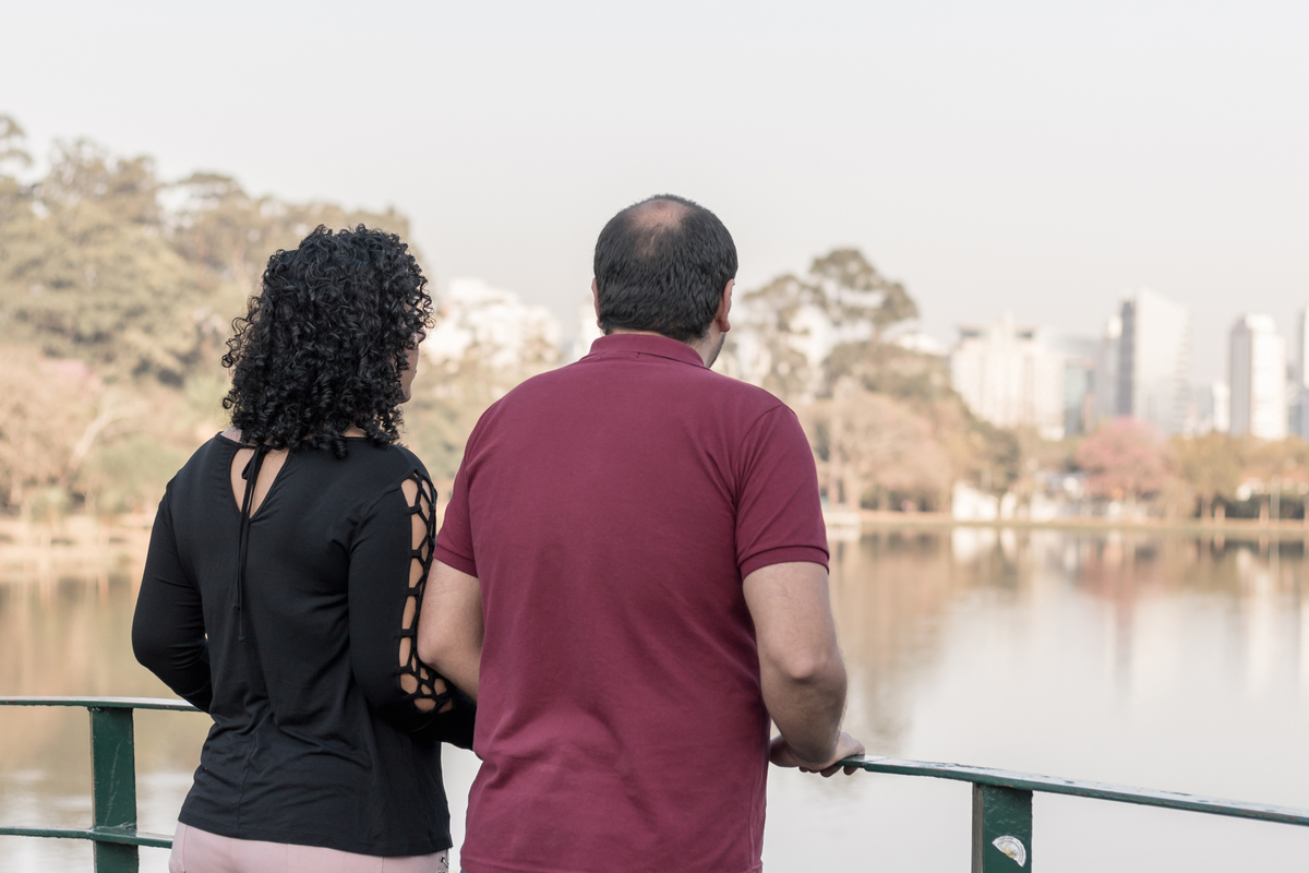 Ensaio de casal no Parque Ibirapuera em São Paulo/SP