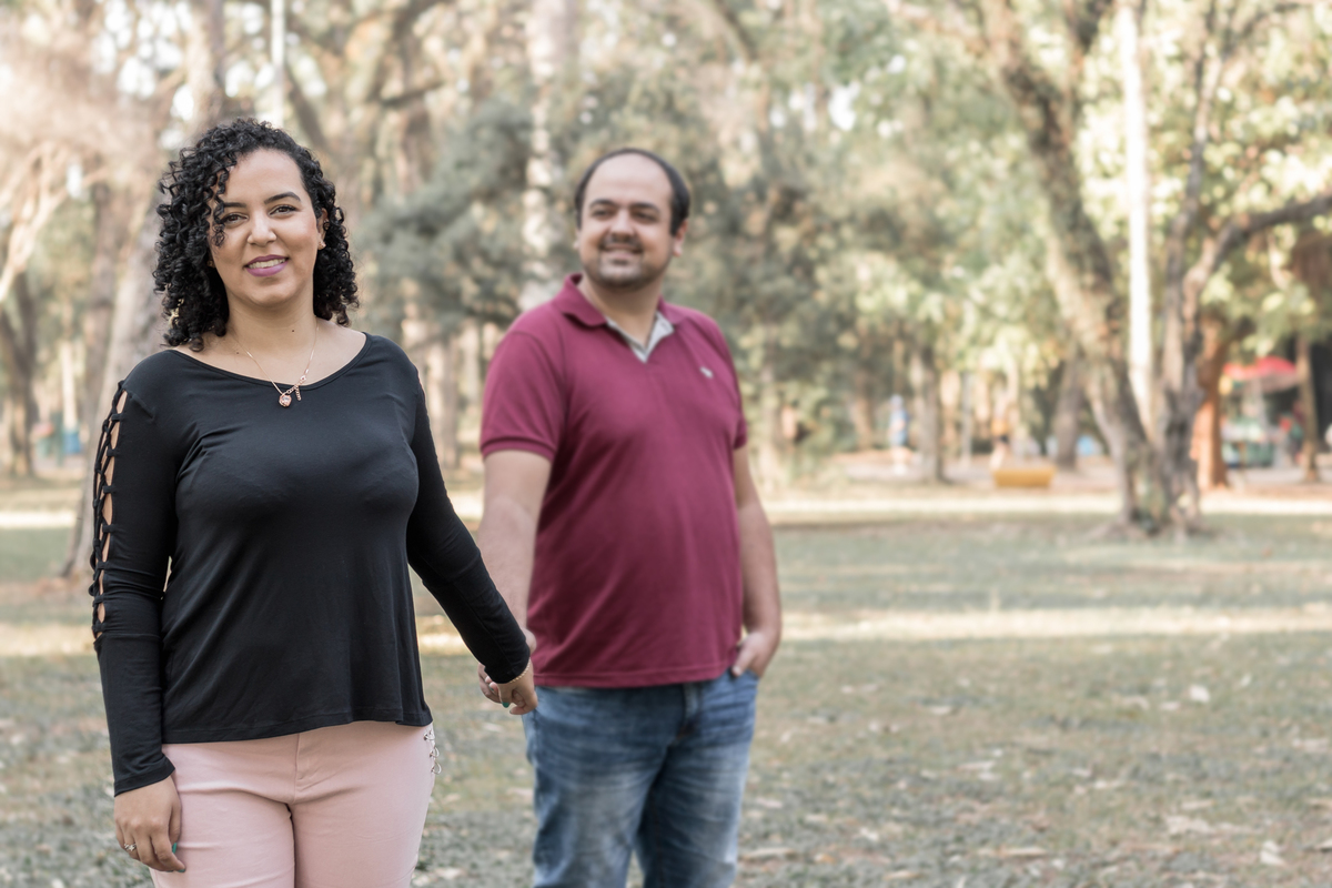 Ensaio de casal no Parque Ibirapuera em São Paulo/SP