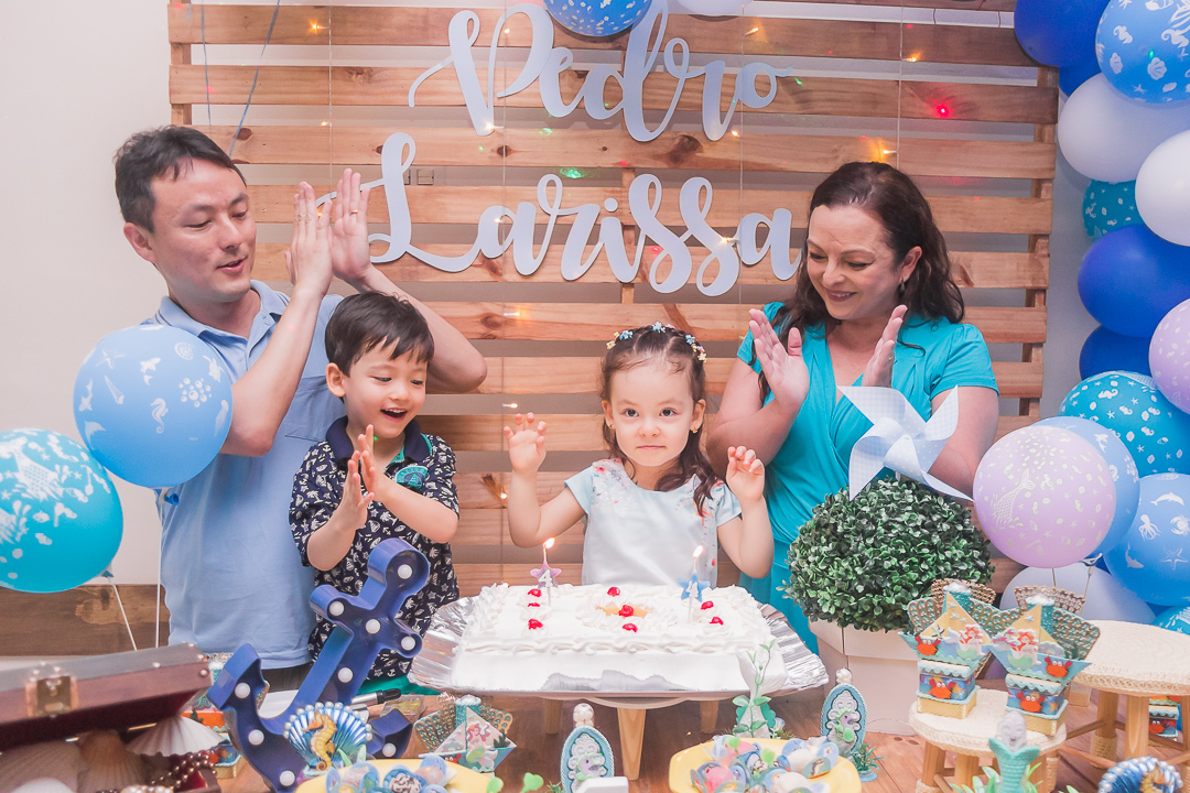 Aniversário infantil de 4 anos dos gêmeos Pedro e Larissa, Buffet Trelelê, Mooca - São Paulo/SP