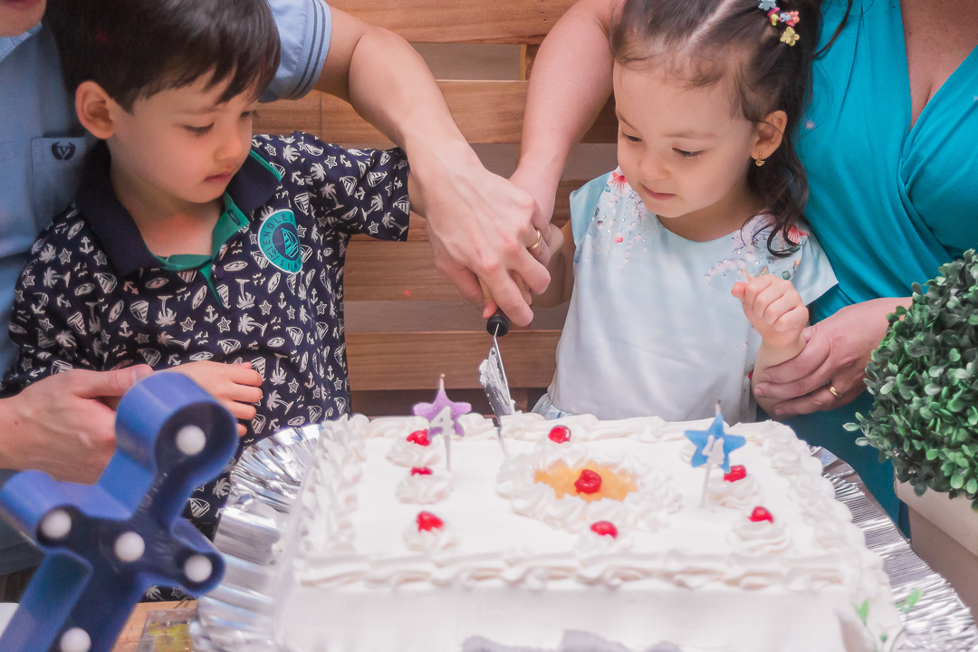 Aniversário infantil de 4 anos dos gêmeos Pedro e Larissa, Buffet Trelelê, Mooca - São Paulo/SP