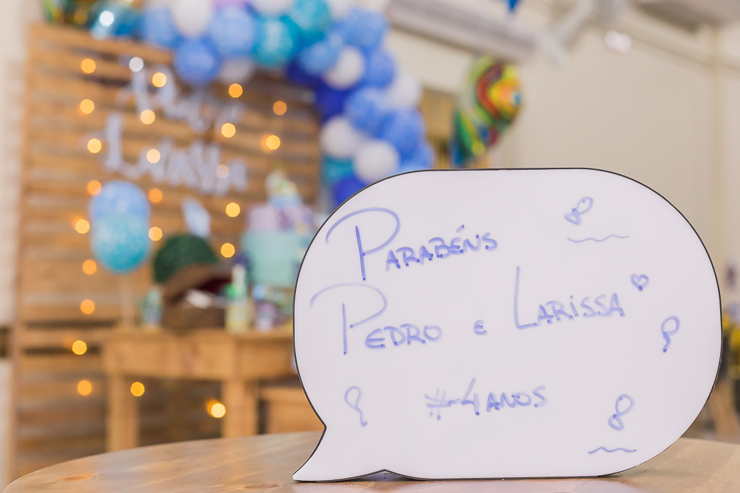 Aniversário infantil de 4 anos dos gêmeos Pedro e Larissa, Buffet Trelelê, Mooca - São Paulo/SP
