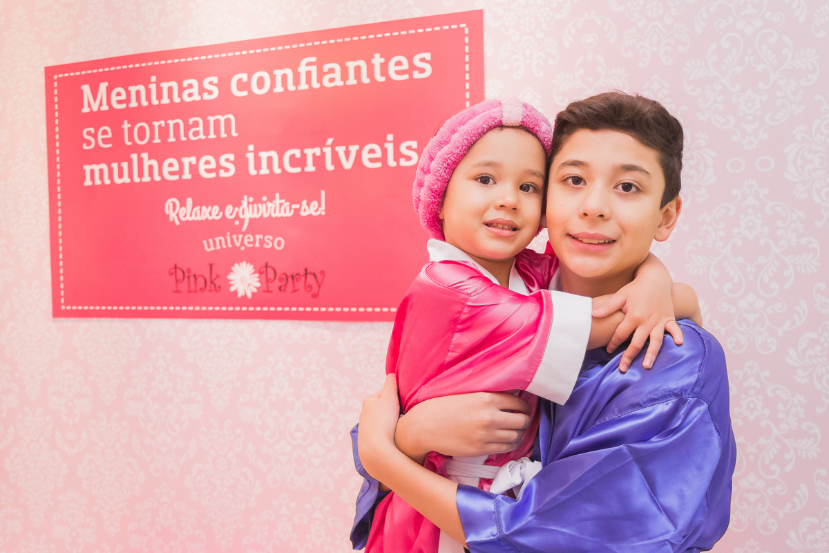 Aniversário infantil de 4 anos da Belinha, Spa Day no Pink Party em São Paulo/SP