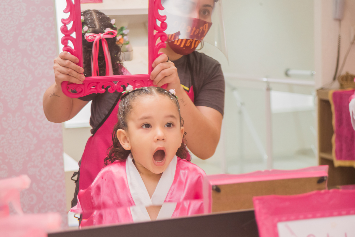 Aniversário infantil de 4 anos da Belinha, Spa Day no Pink Party em São Paulo/SP