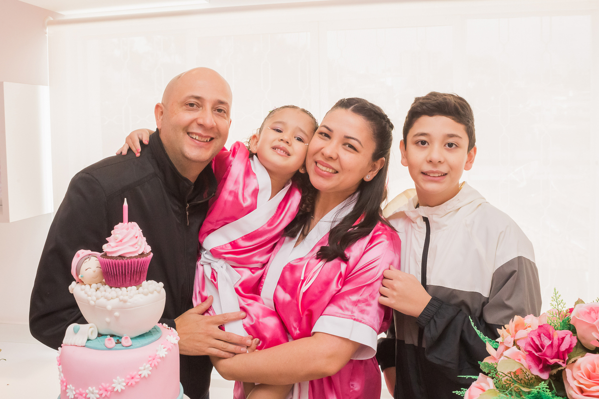 Aniversário infantil de 4 anos da Belinha, Spa Day no Pink Party em São Paulo/SP