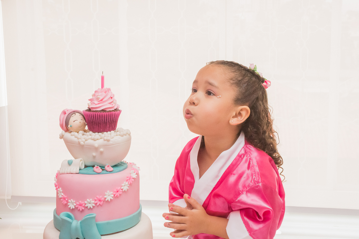 Aniversário infantil de 4 anos da Belinha, Spa Day no Pink Party em São Paulo/SP