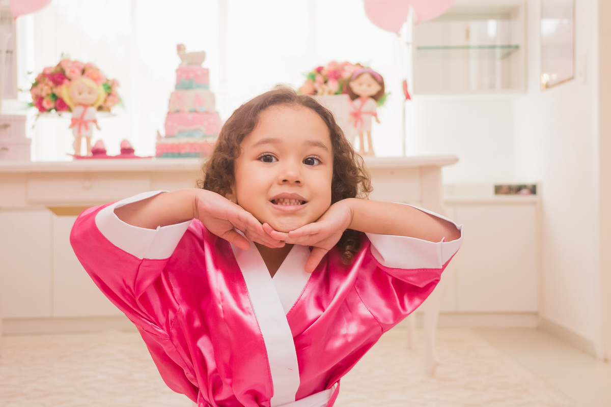 Aniversário infantil de 4 anos da Belinha, Spa Day no Pink Party em São Paulo/SP
