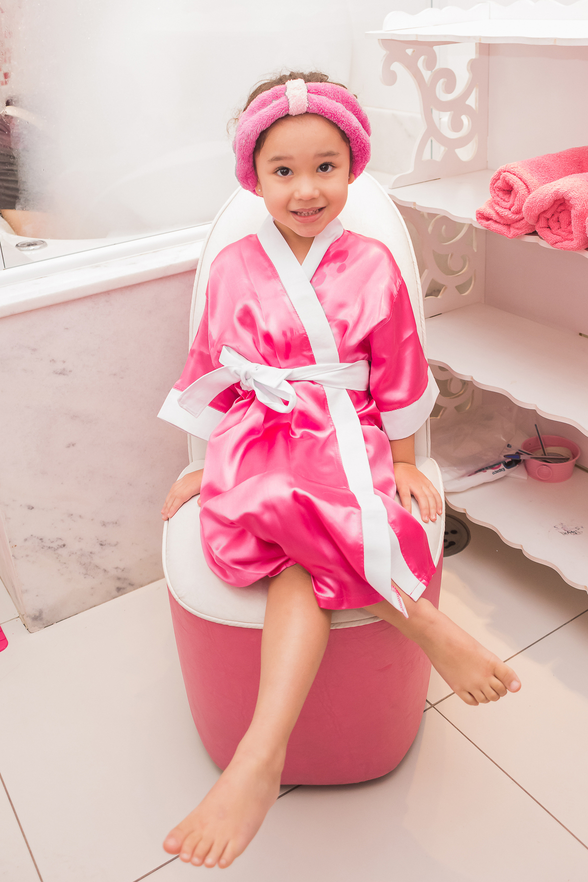 Aniversário infantil de 4 anos da Belinha, Spa Day no Pink Party em São Paulo/SP