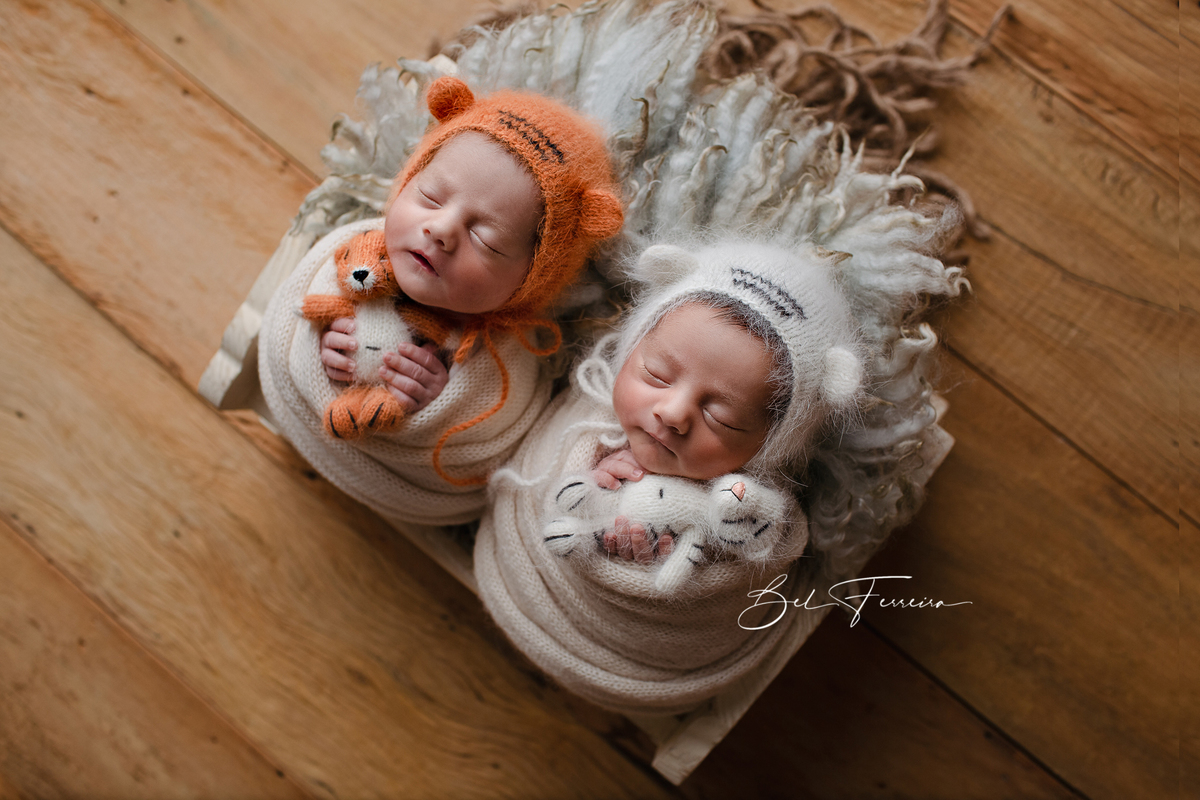 Newborn Curitiba gêmeos book