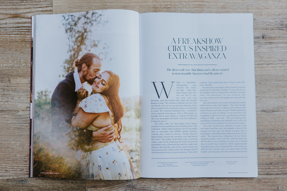 Rock N Roll Bride revista maganize página